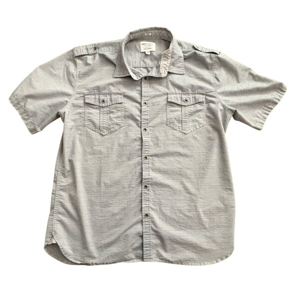 Paper Denim & Cloth Mens Button Down Casual Shirt-Gray-XL - Picture 1 of 8